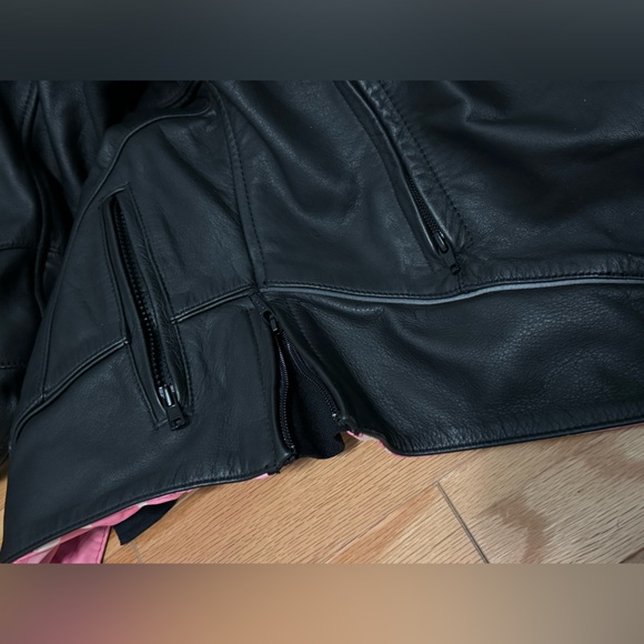 Joe Rocket Rocket Girl black soft thick leather motorcycle jacket with armor - Picture 10 of 10